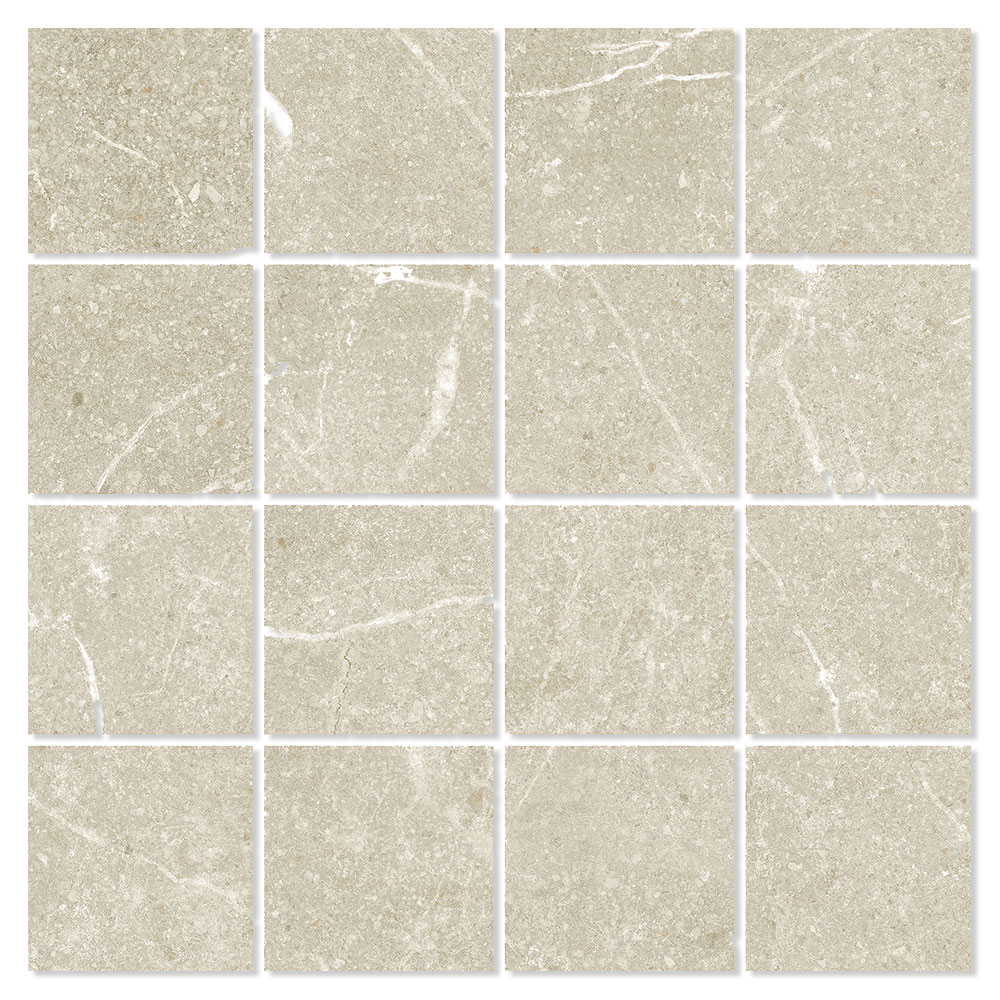 Mosaik Marmor Klinker Marblestone Beige Matt 30x30 (7x7) cm